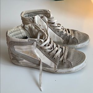 Golden Goose Slide High Top Sneakers - White